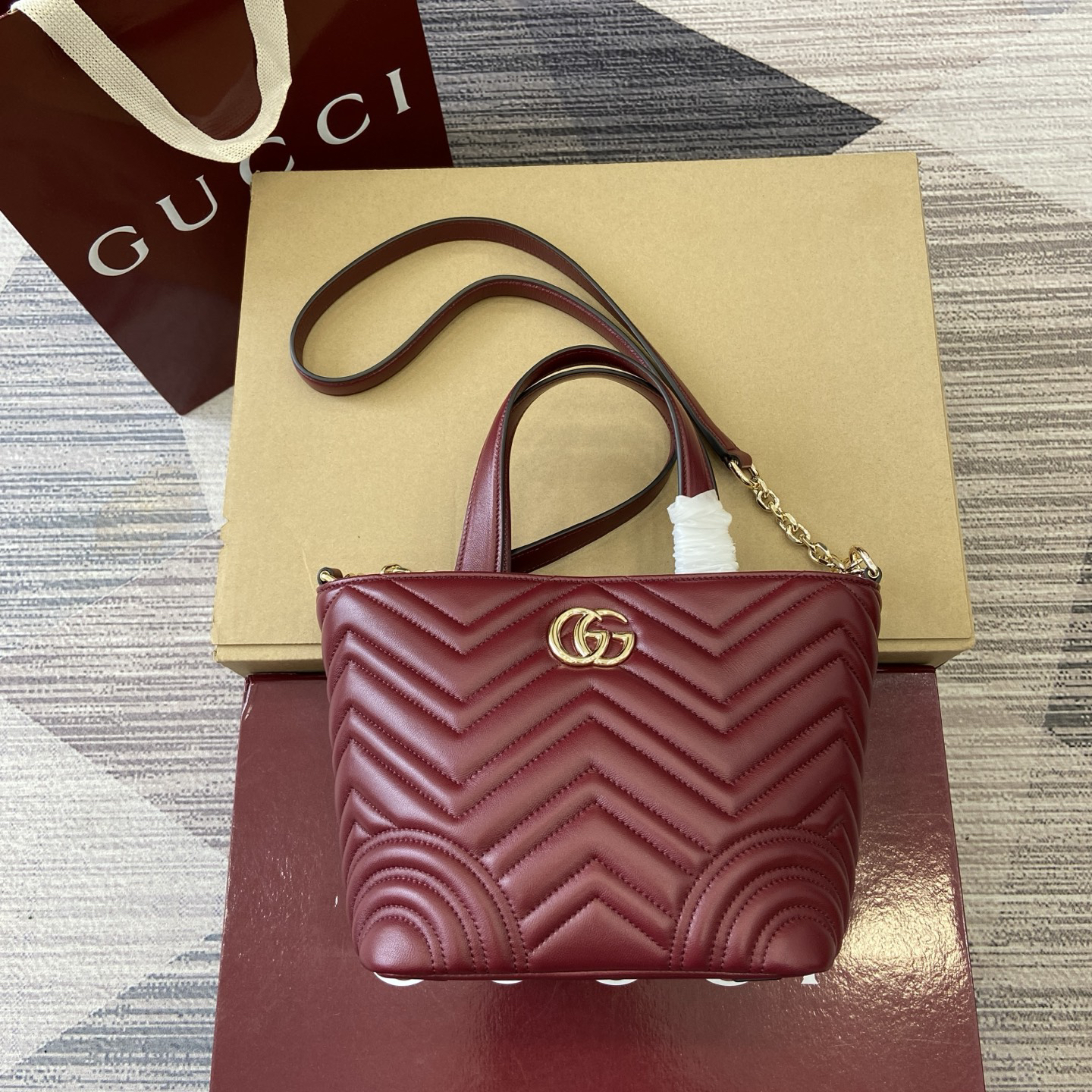 【847386 Anclar Red】gucci GG Marmont