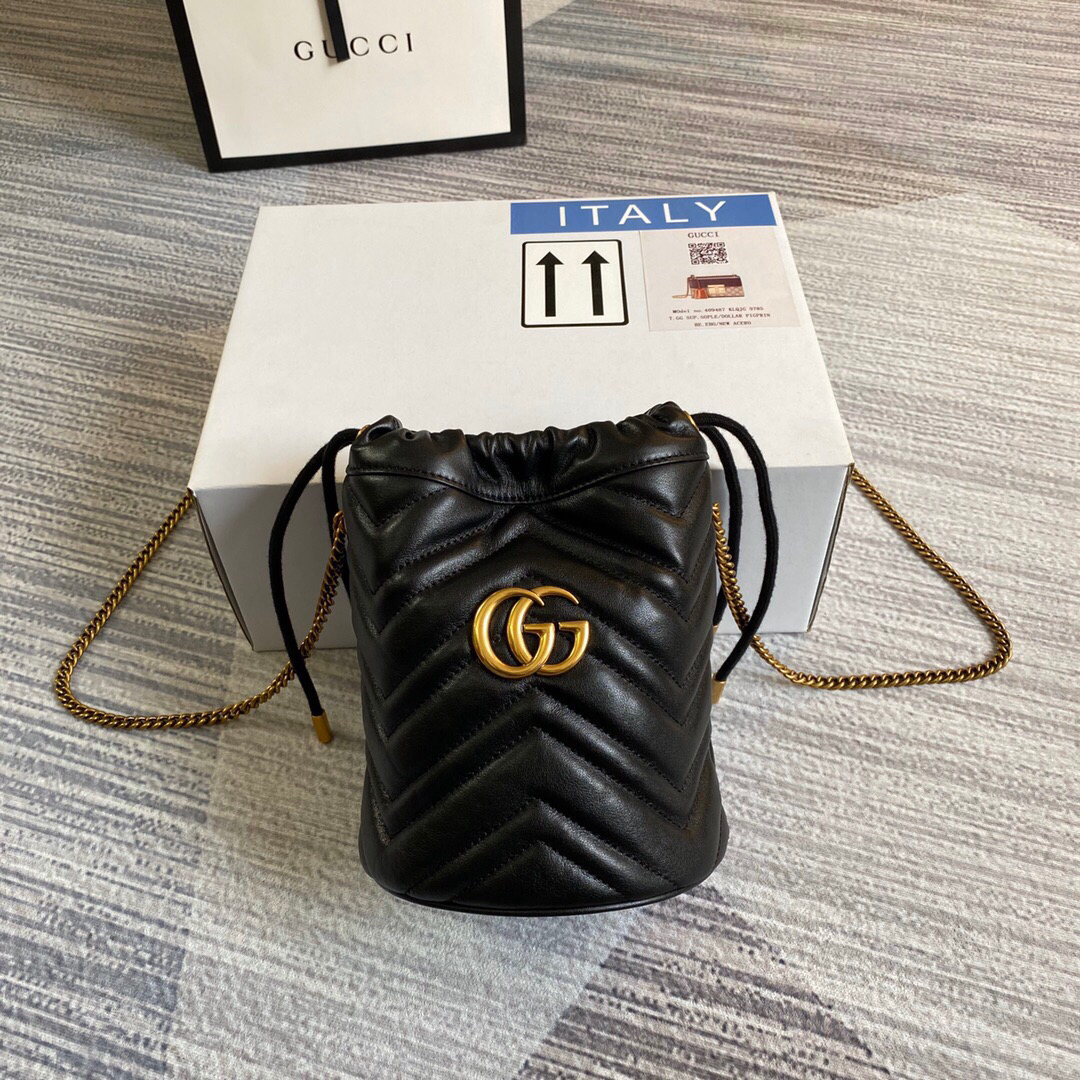【575163 Black】gucci GG Marmont