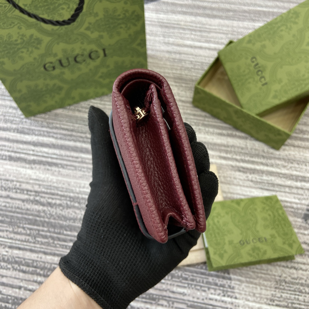 【645536 Wine Red Lychee Pattern Cowhide】gucci Jackie 1961