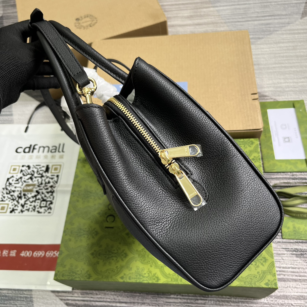 【727810 Black original factory leather】gucci Jackie 1961