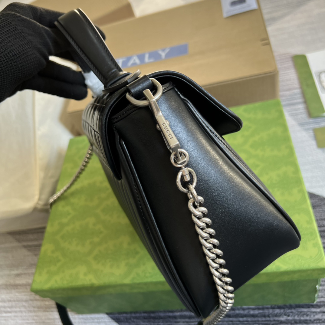 【498110 Black】gucci GG Marmont
