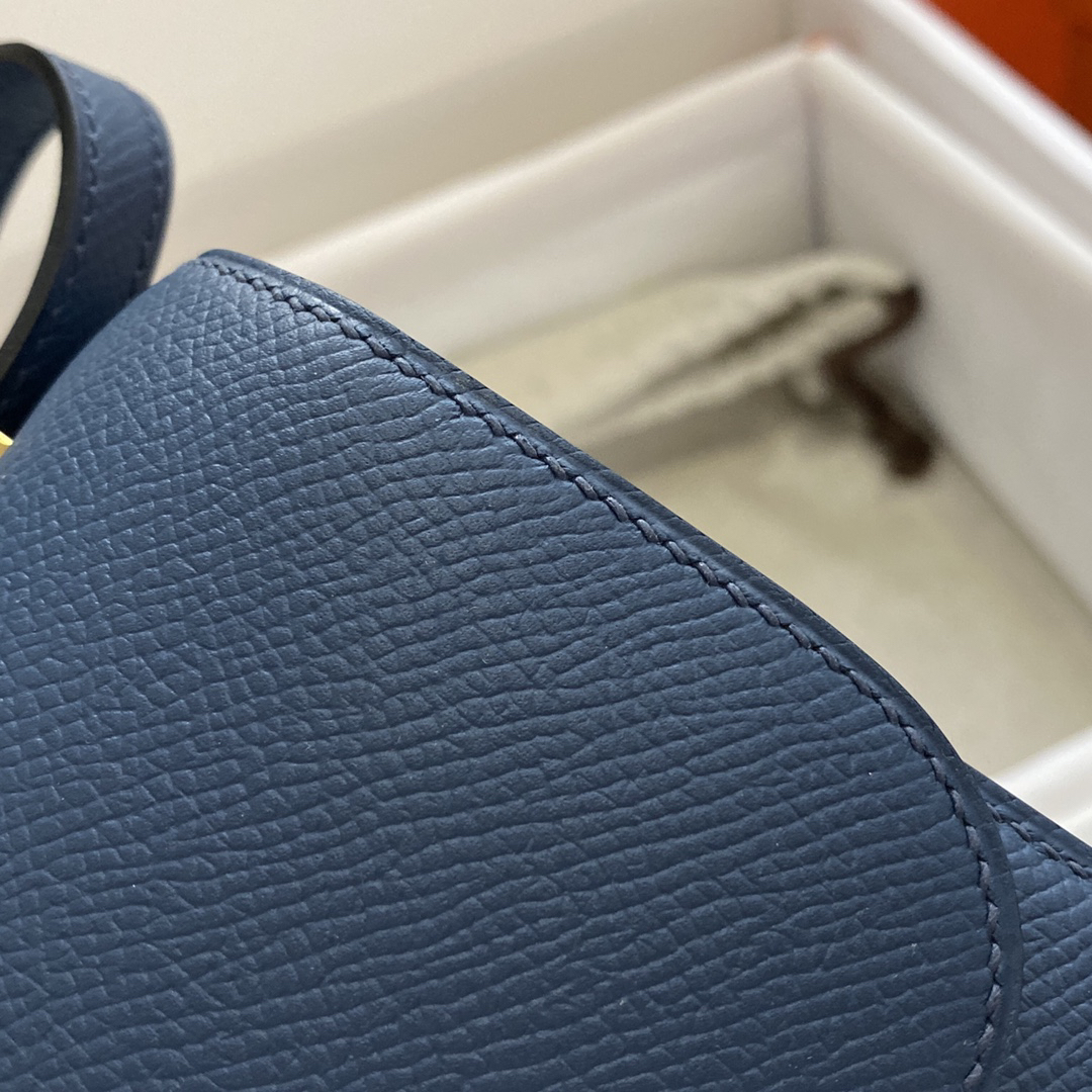Hermès Constance 19 cm Epsom Deep Blue