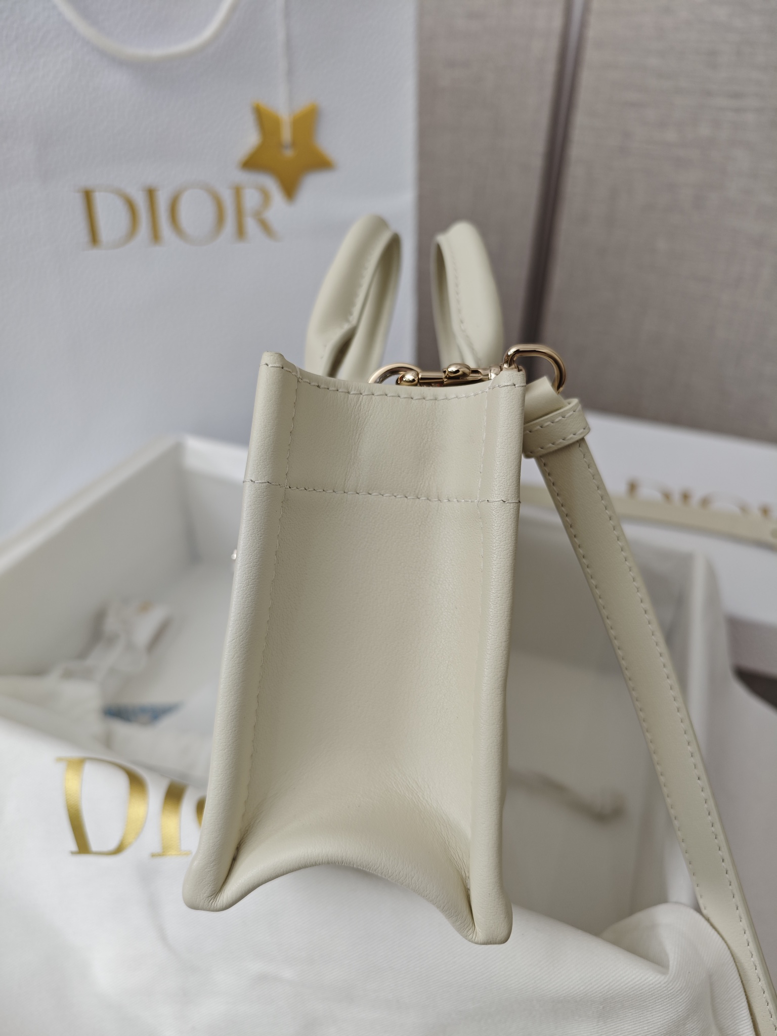 DIOR Mini Book Tote White handbag