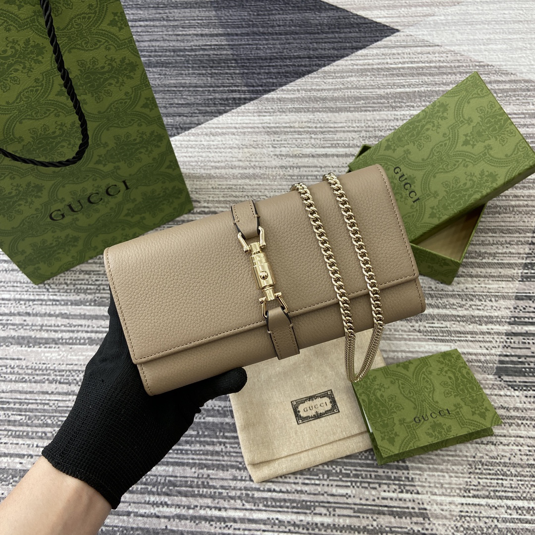 【652681 Grey Lychee Pattern Cowhide】gucci Jackie 1961