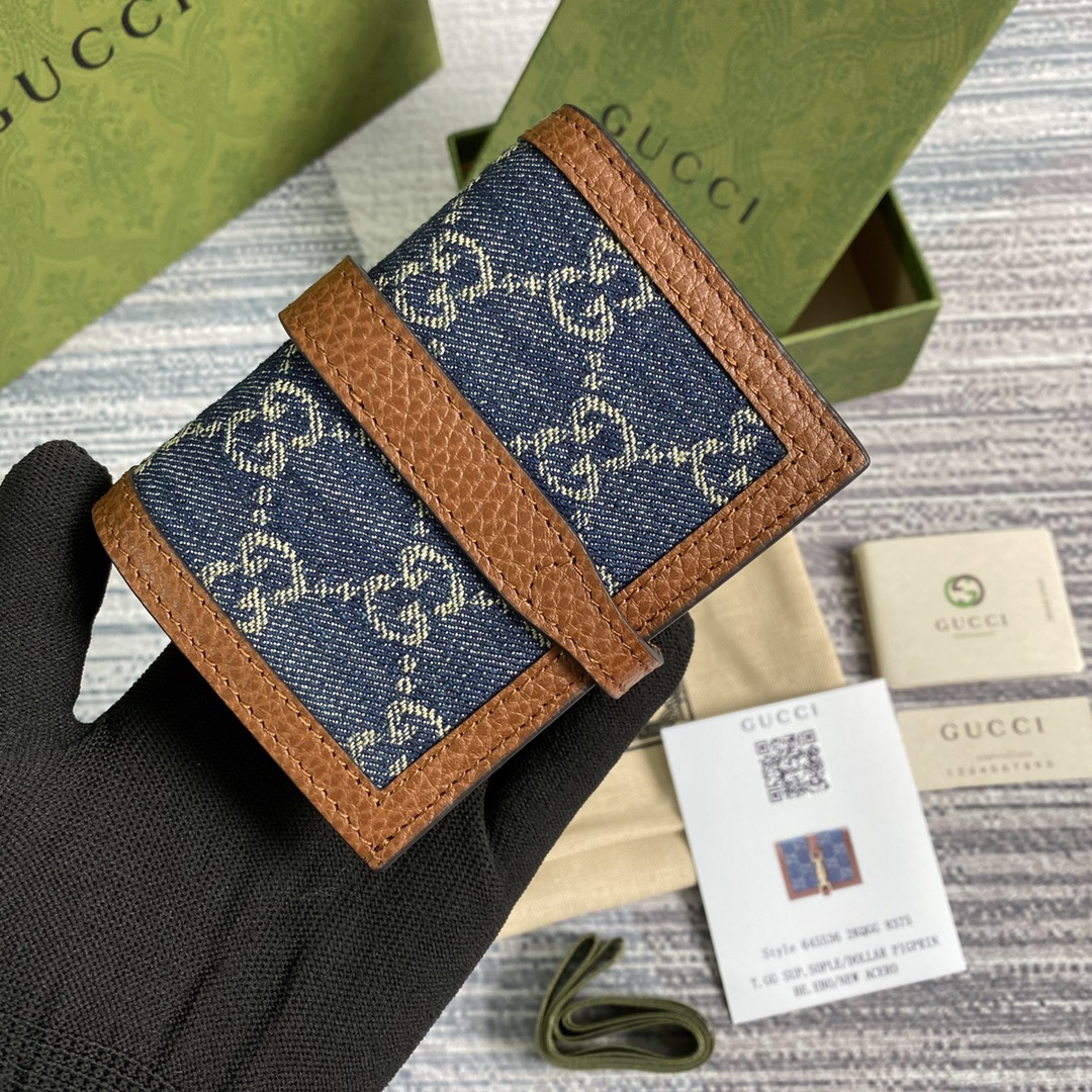 【645536 Color of denim fabric 】gucci Jackie 1961