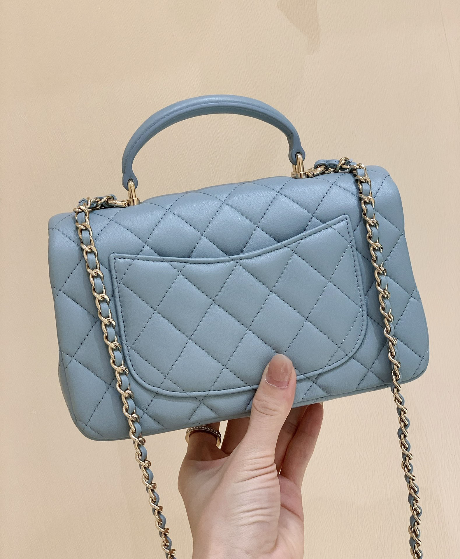 Chanel cf mini handbag blue