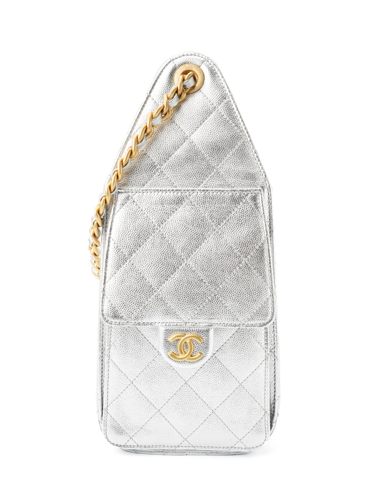 Chanel 25 c hobo Metallic silver