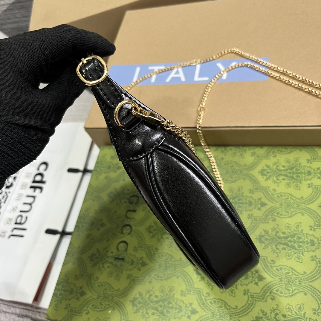 【760249 Black Original Leather】gucci Jackie 1961