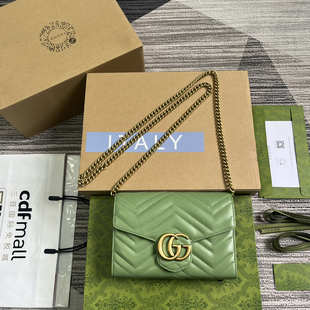 【474575 Greenish Grey】gucci GG Marmont