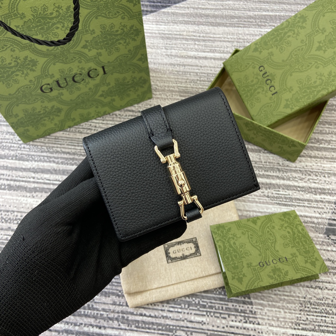 【645536 Black Lychee Pattern Cowhide】gucci Jackie 1961