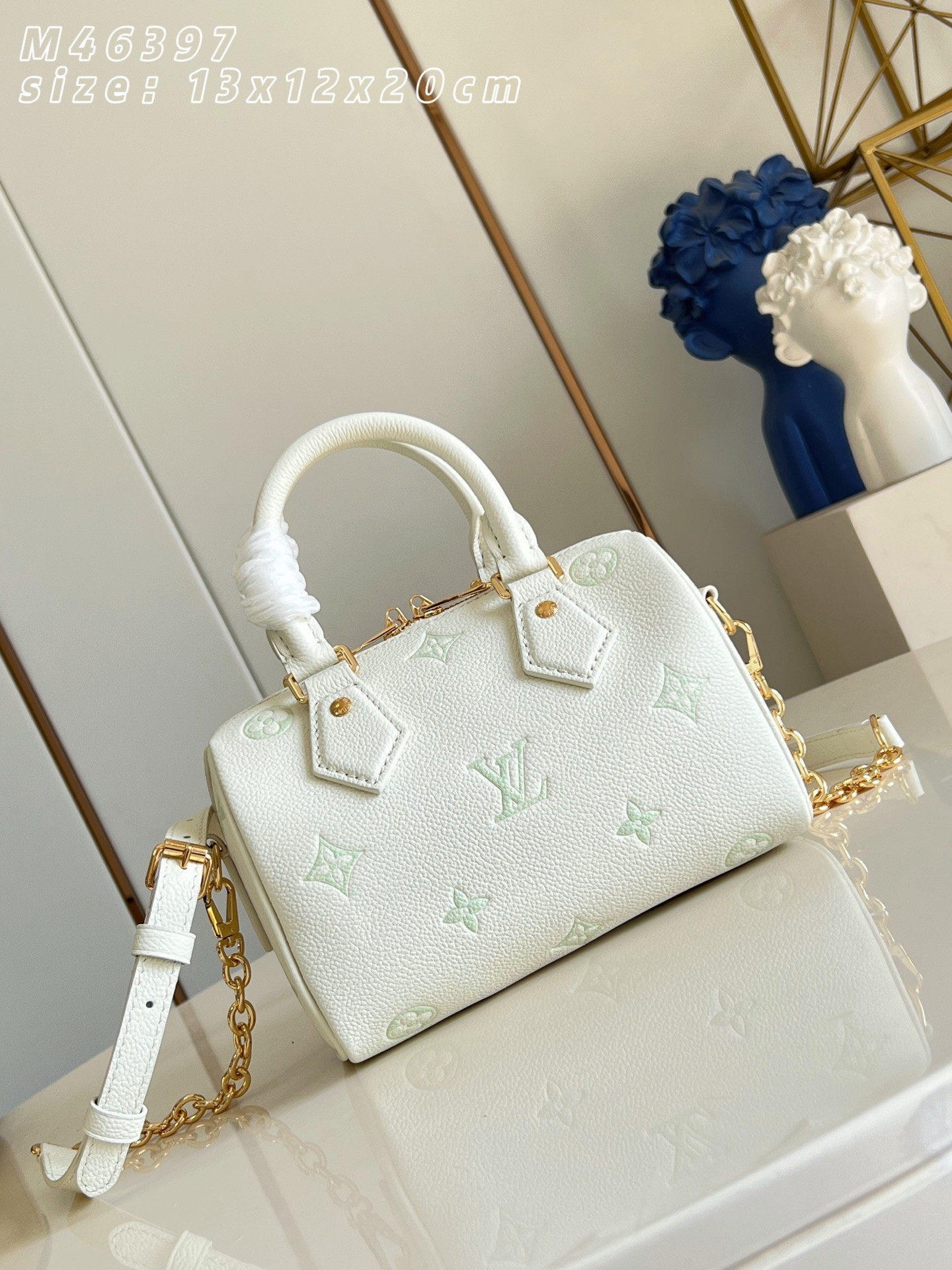 【 M46397 Creamy Silk Green 】 LV Speedy  Bandoulière 20 handbag