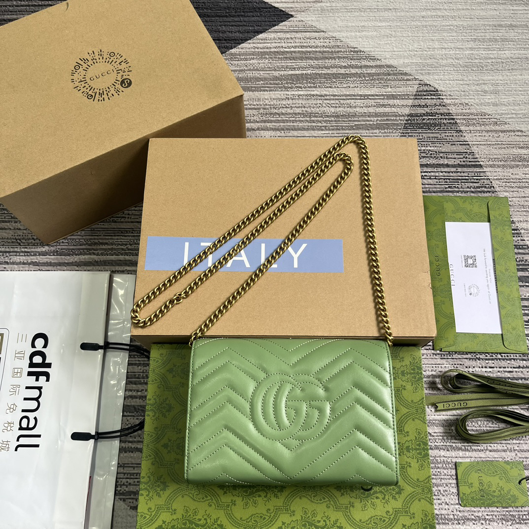 【474575 Greenish Grey】gucci GG Marmont