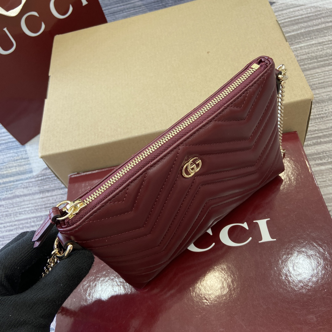 【837742 Red Full Leather】gucci GG Marmont