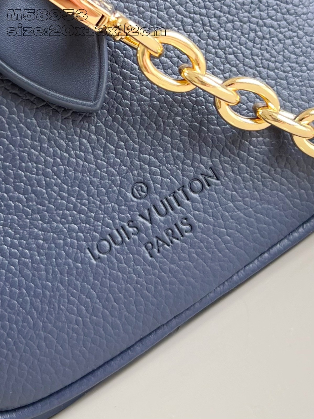 【 M58953 Deep Blue Embossing 】LV Speedy Bandoulière 20 handbag