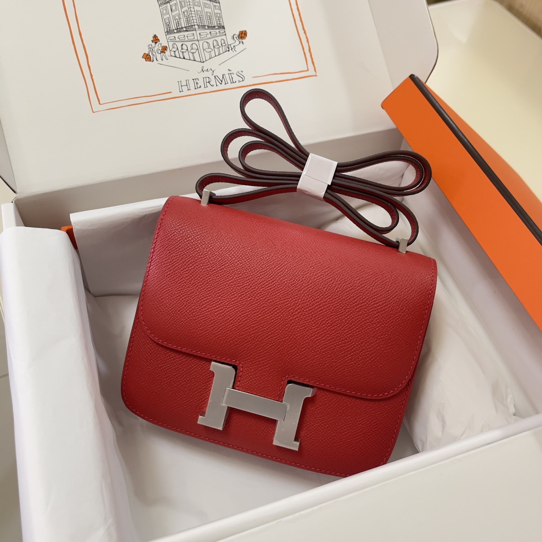 Hermès Constance 19cm large red color