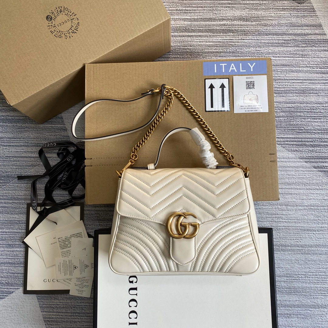 【498110 White】gucci GG Marmont