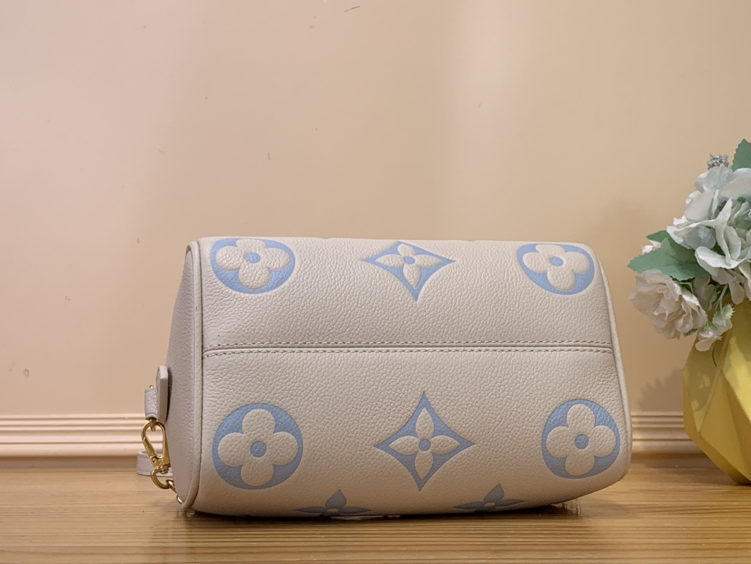 【 M46883 White and Blue (Screen Printing) 】LV Speedy Bandoulière 20 handbag 