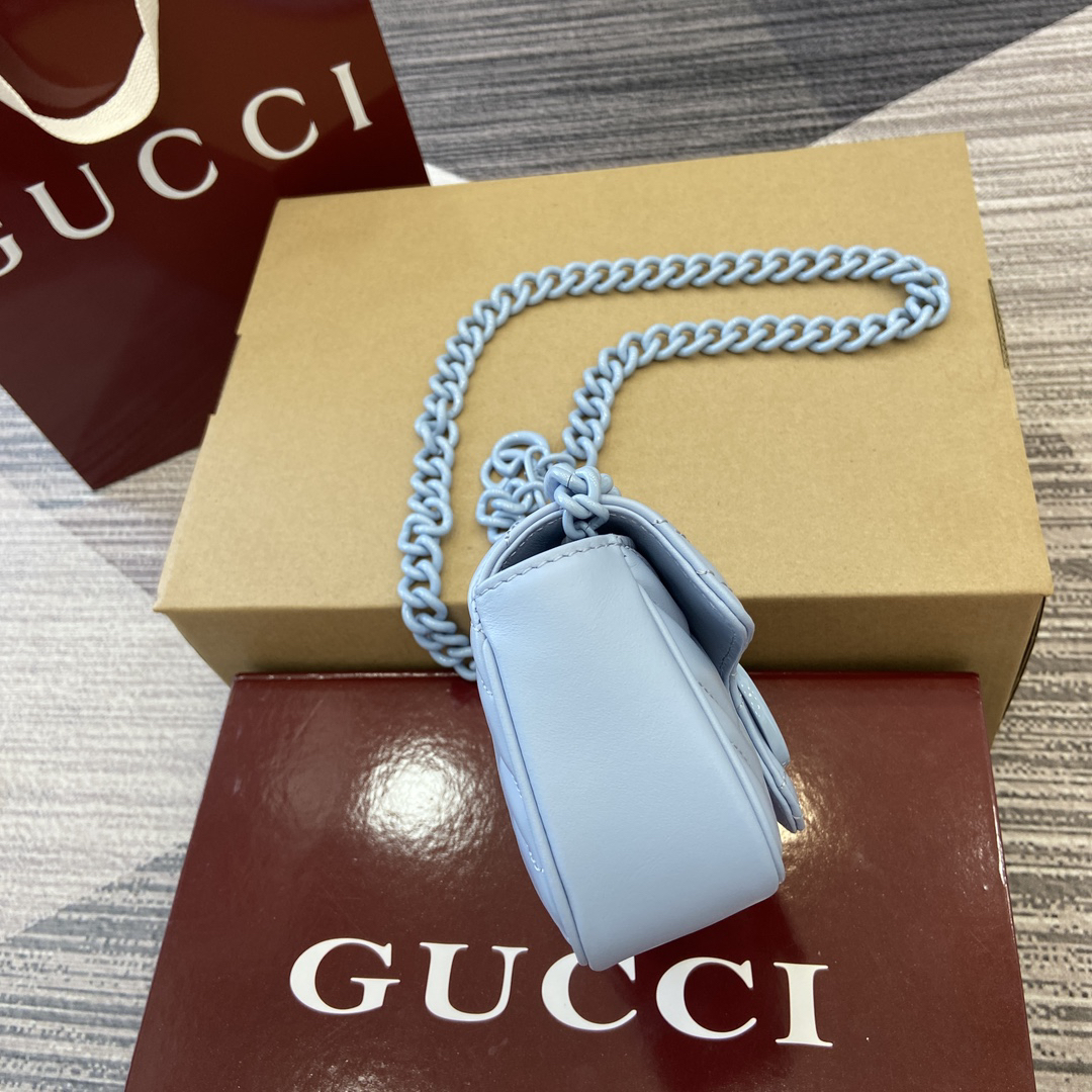 【699757 Blue Italian Original Leather】gucci GG Marmont