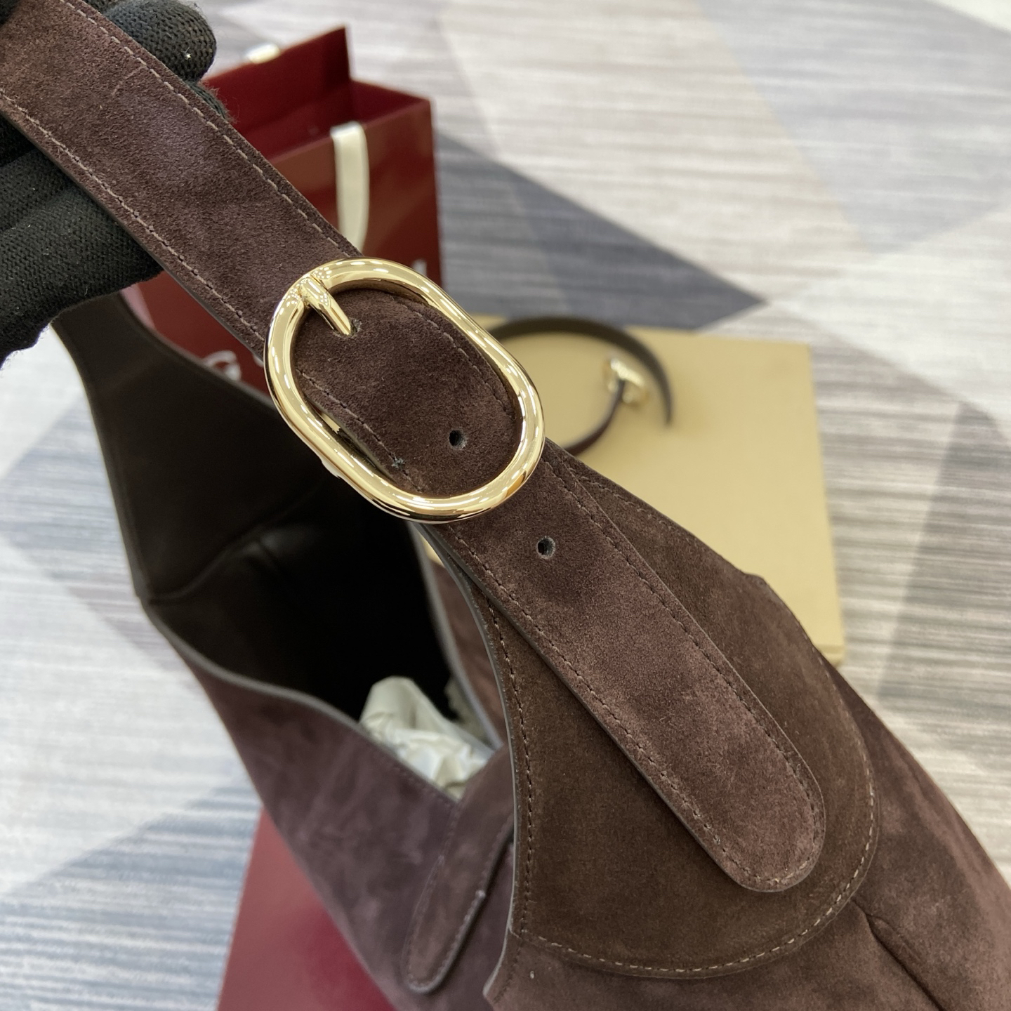 【841542 Dark coffee grounds】gucci Jackie 1961