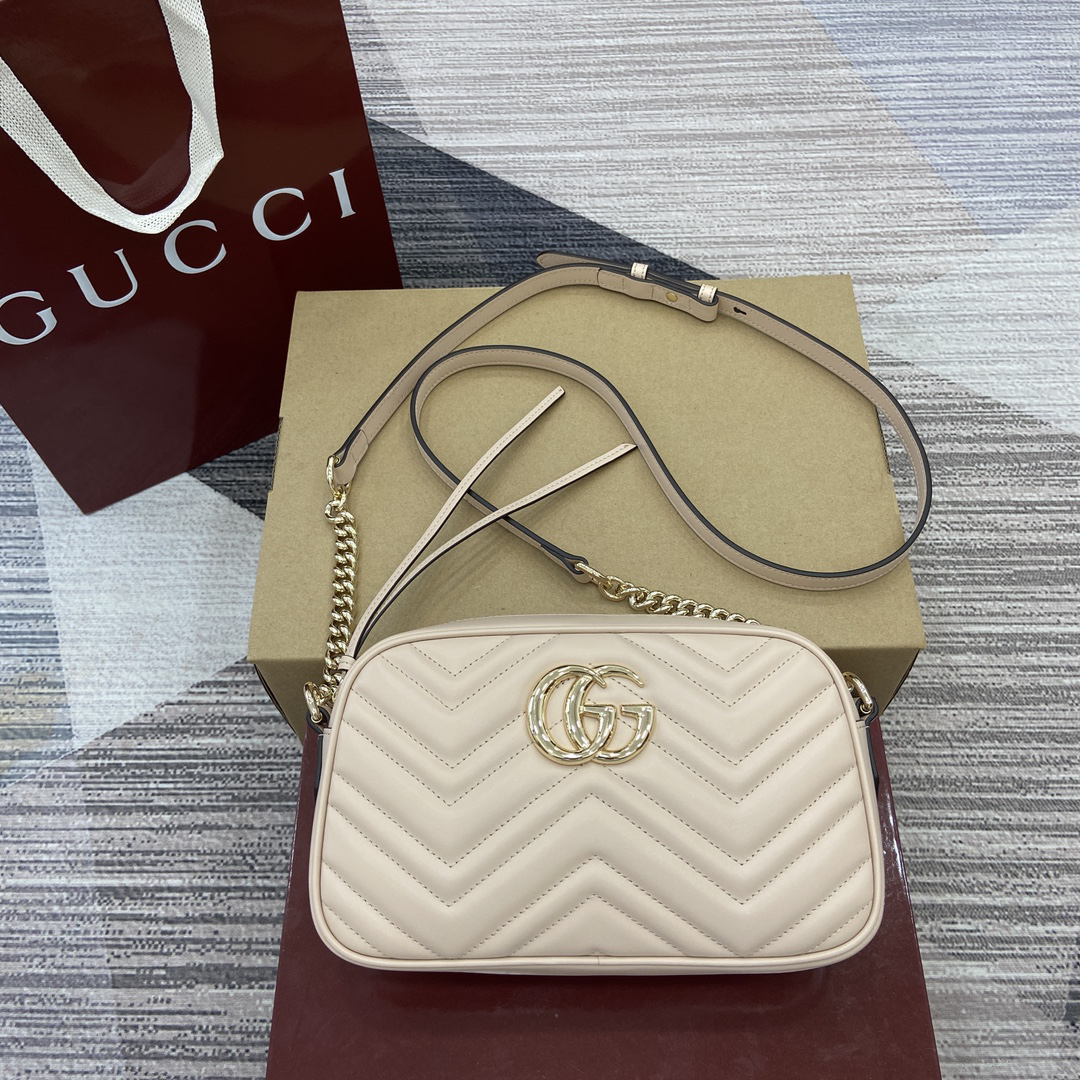 【447632 New Light Pink Original Leather】gucci GG Marmont