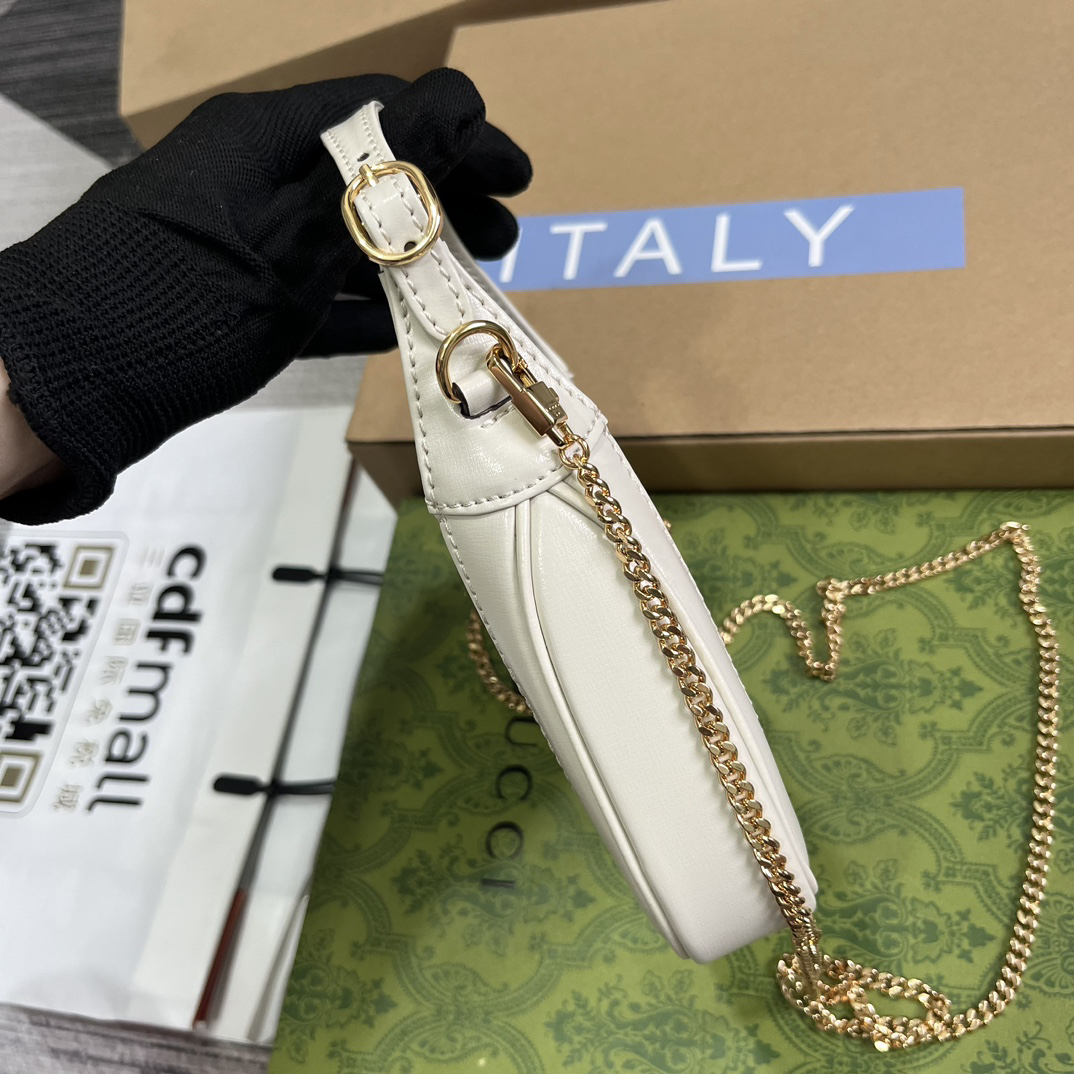 【760249 White Original Factory Leather】gucci Jackie 1961