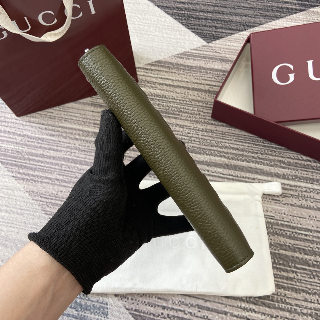 【835120 Green Full Leather】gucci GG Marmont