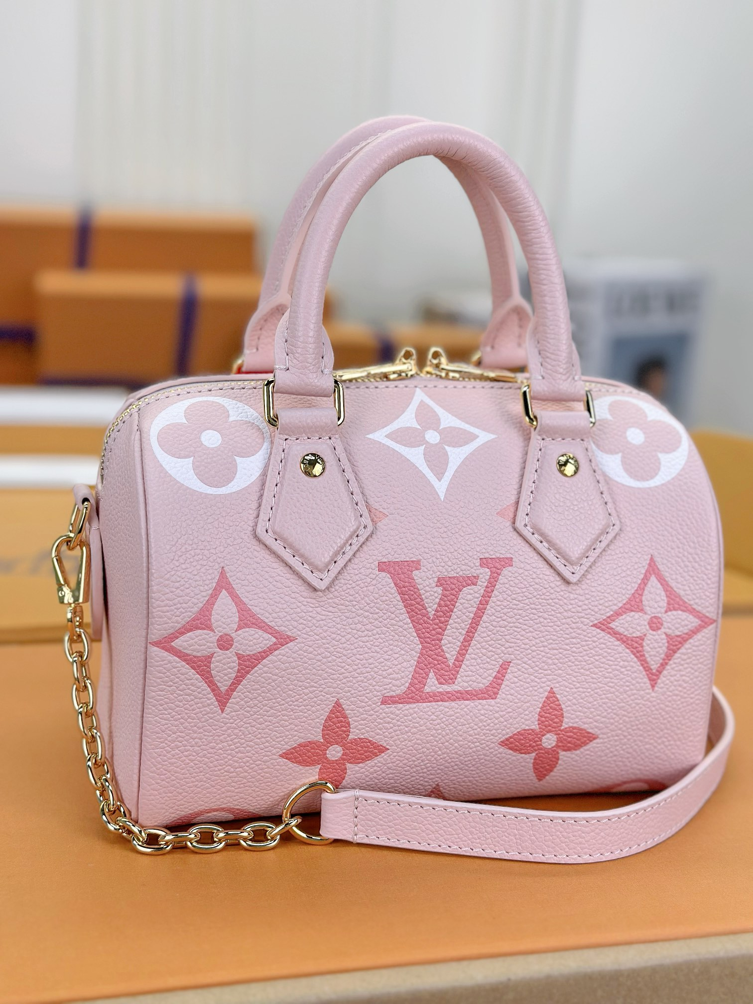 【 M46397 Pink Screen Printing 】LV Speedy Bandoulière 20 handbag
