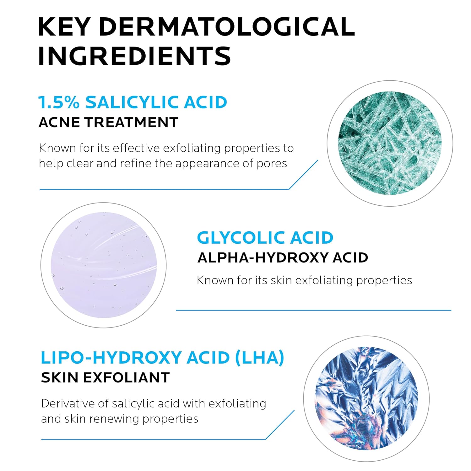 La Roche-Posay Effaclar 1.5% Salicylic Acid Serum, Acne Treatment For Face With Glycolic Acid & Niacinamide, Acne Serum Helps Clear Blackheads, Whiteheads, Pimples & Reduces Post Acne Marks