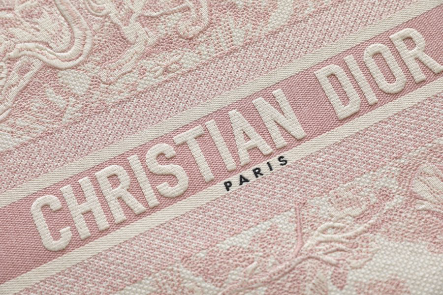 DIOR Book Tote Pink tiger pattern DR-58