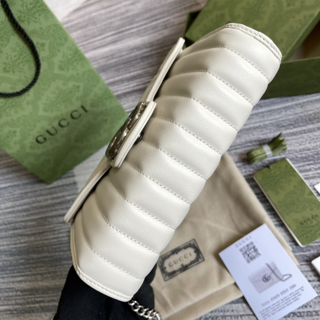 【474575 White】gucci GG Marmont