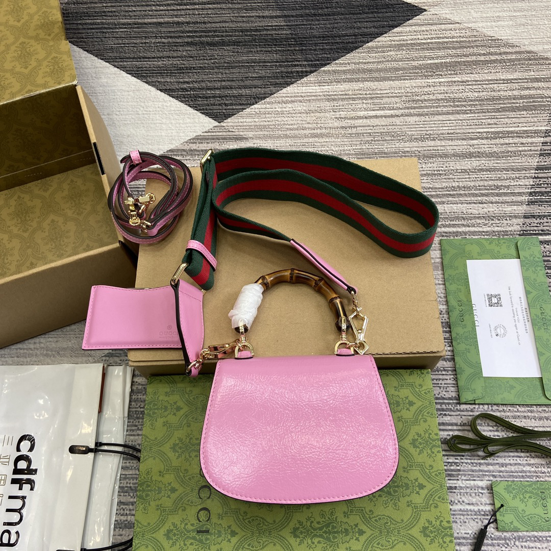 【786482 Pink】gucci Bamboo 1947