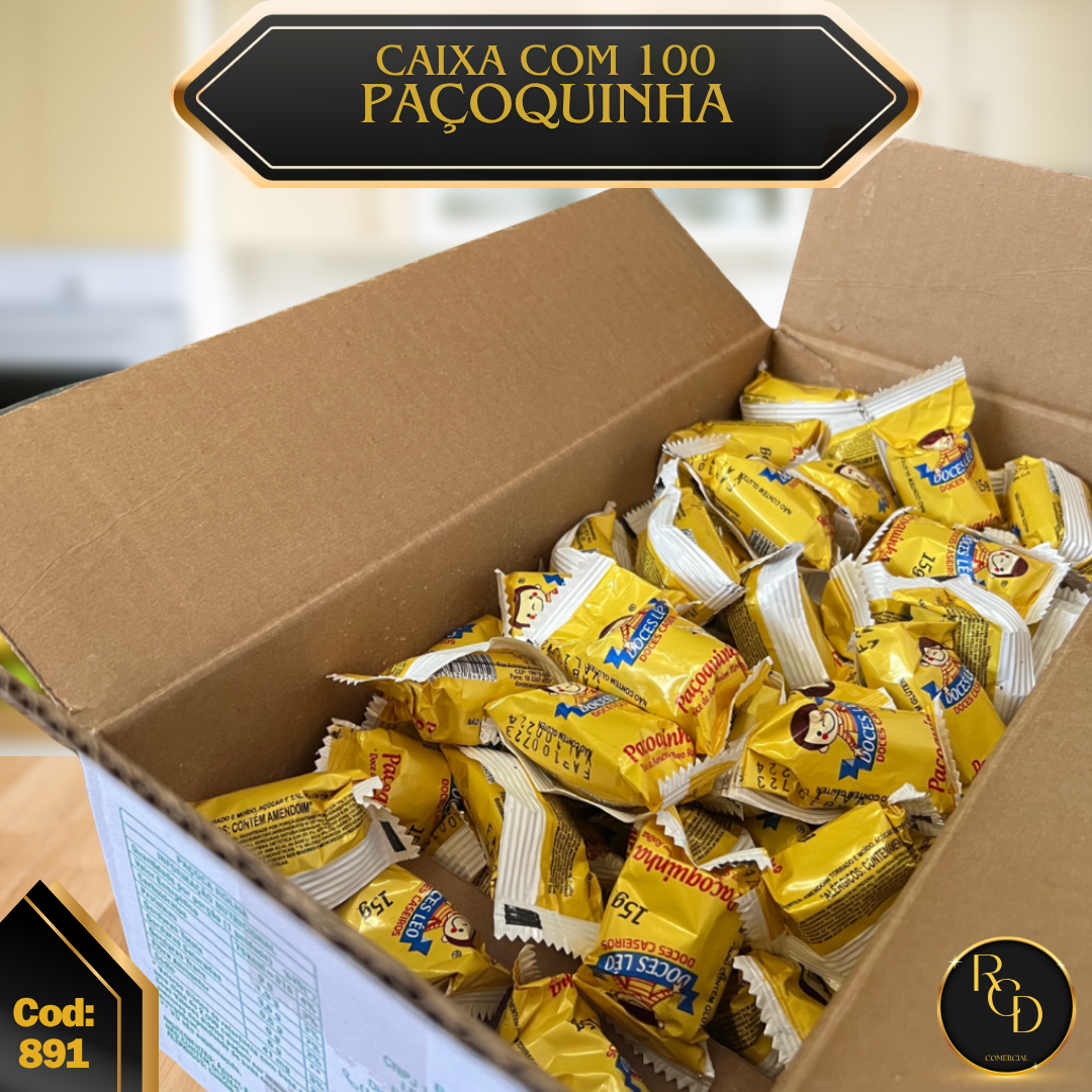 Caixa com 100 Paçoquinhas