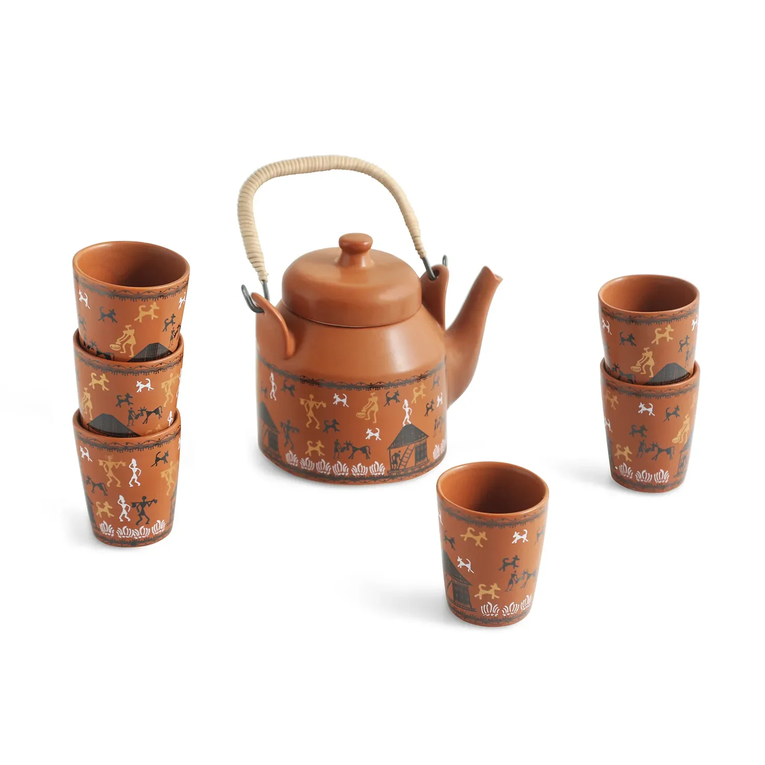Handcrafted Clay Tea Set