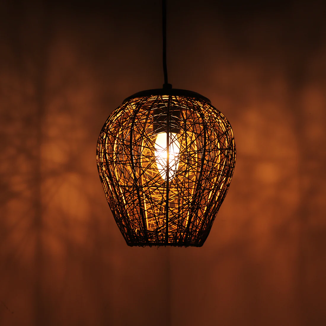 Handcrafted Wicker Pendant Lamp