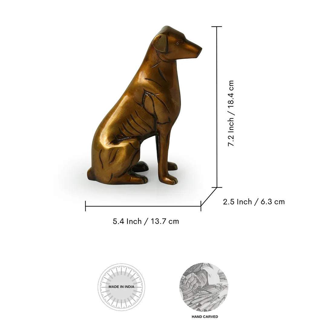 Bronze Dog Figurine