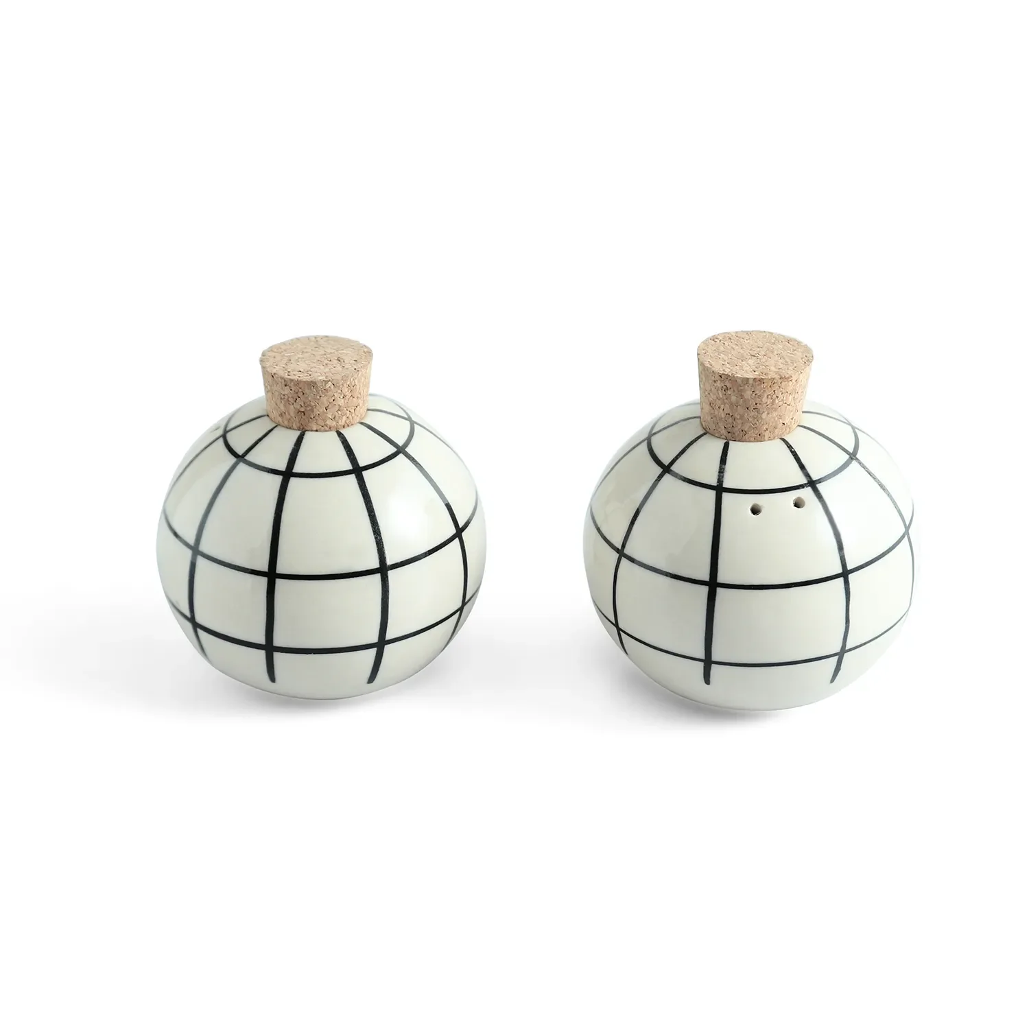 Ceramic Globe Pattern Spice Jars