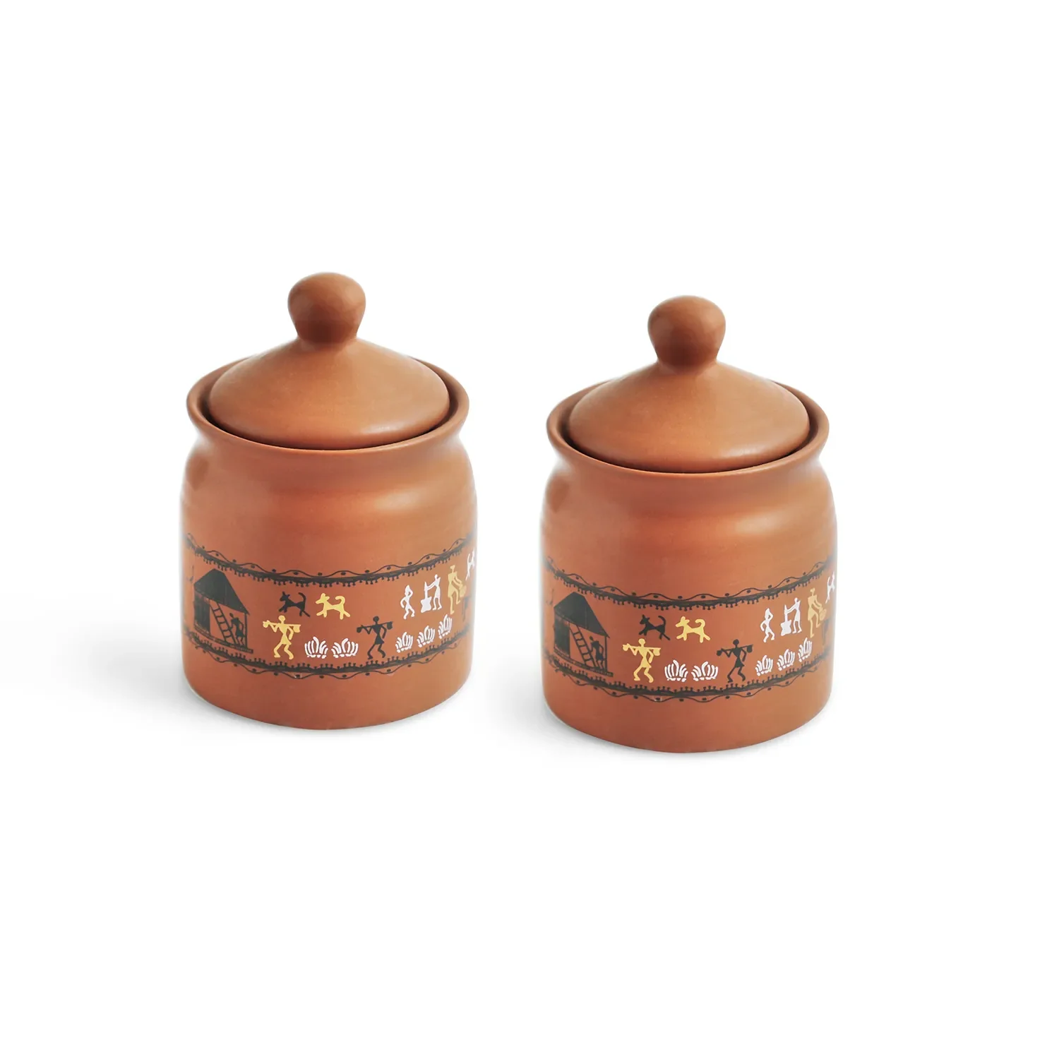 Handcrafted Clay Spice Jar Set