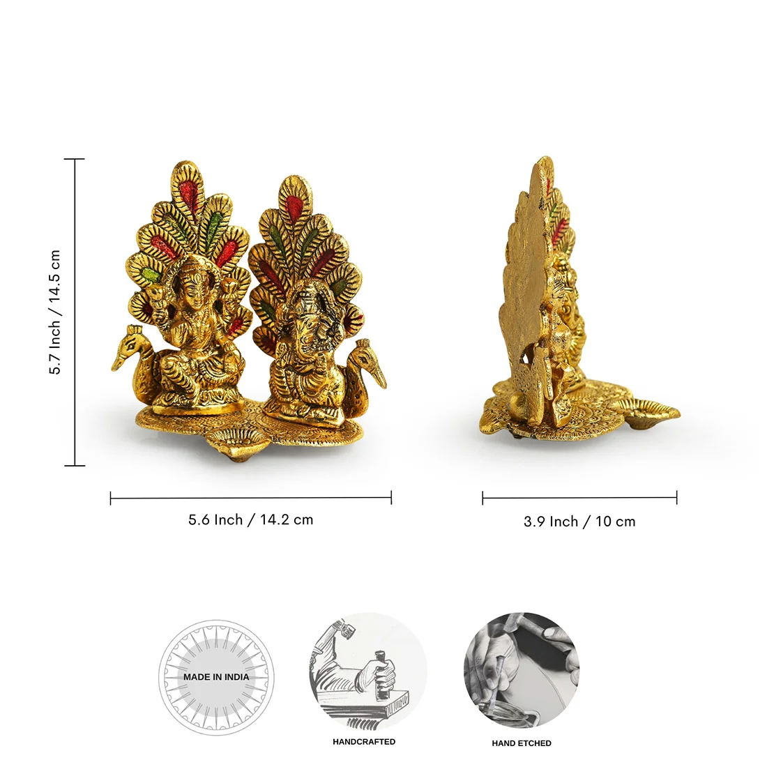 Lakshmi Ganesh Brass Figurine