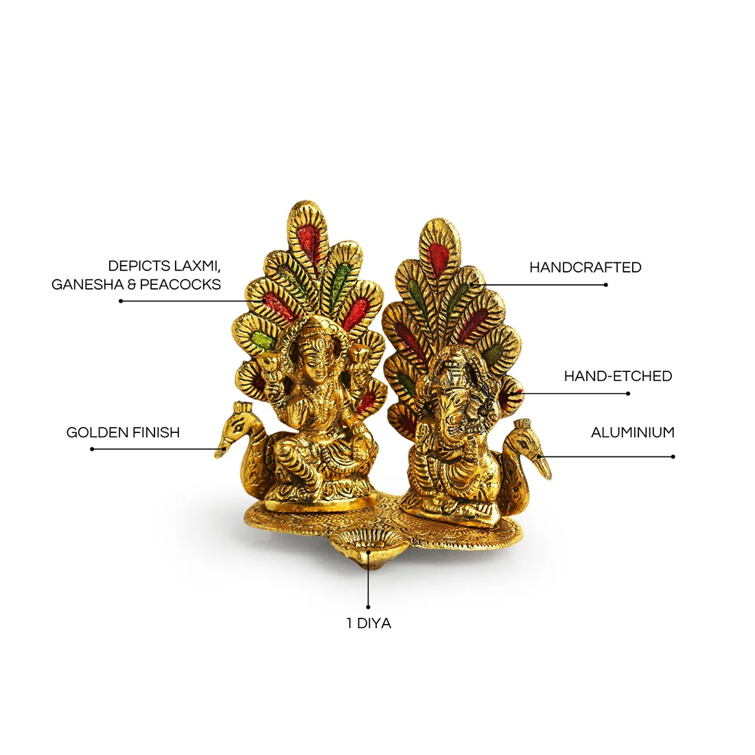 Lakshmi Ganesh Brass Figurine
