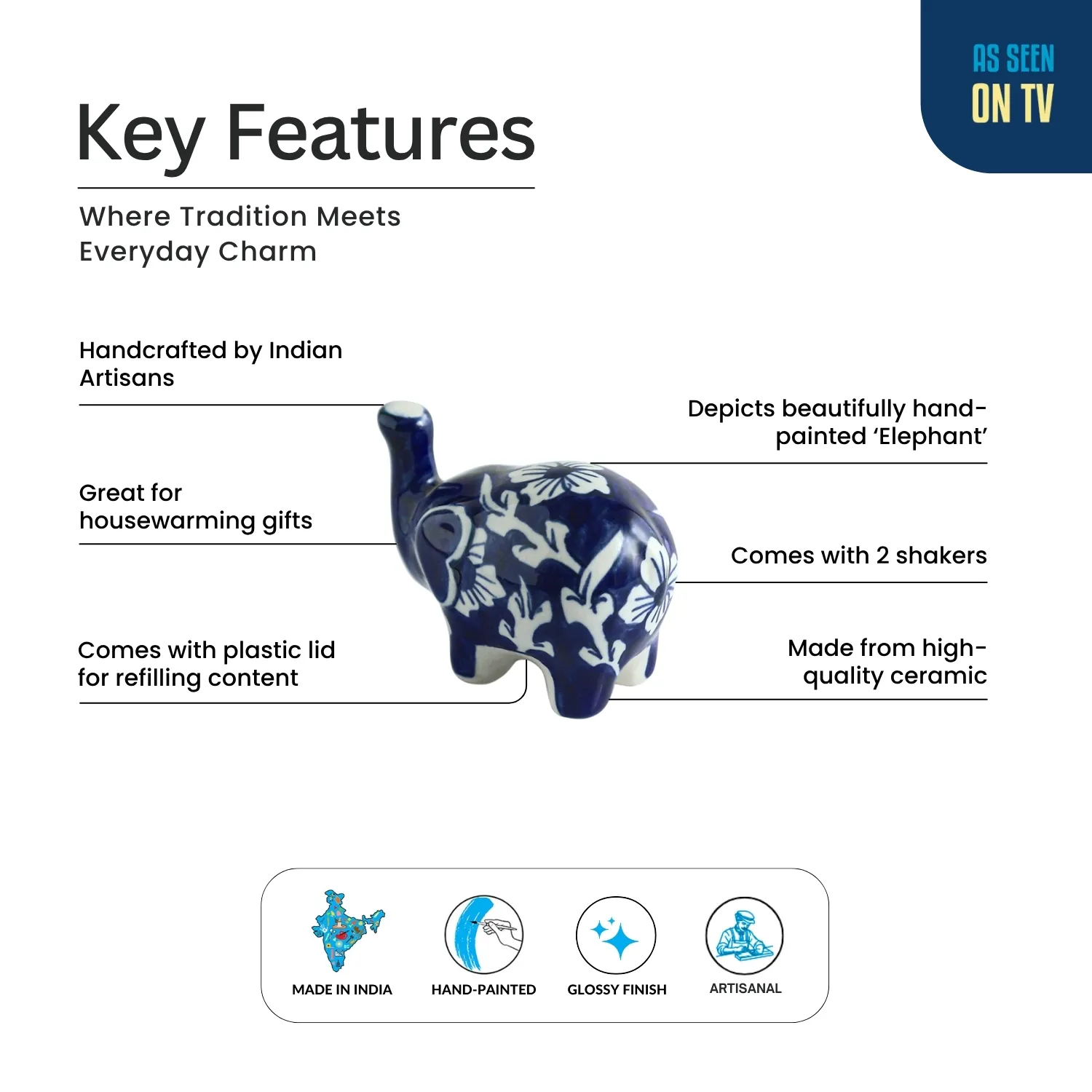 Ceramic Elephant Figurines