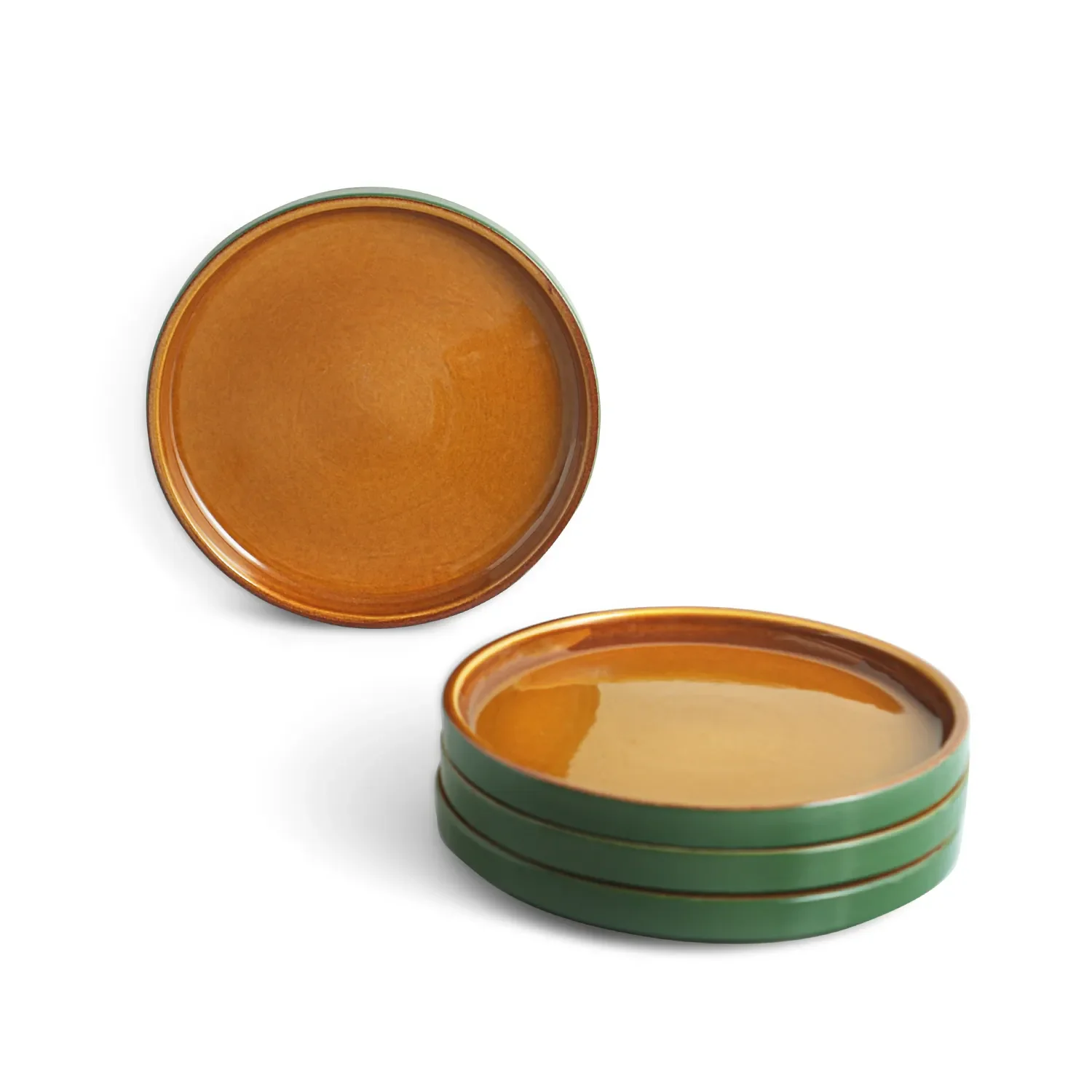 Amber Glass Dinner Plates