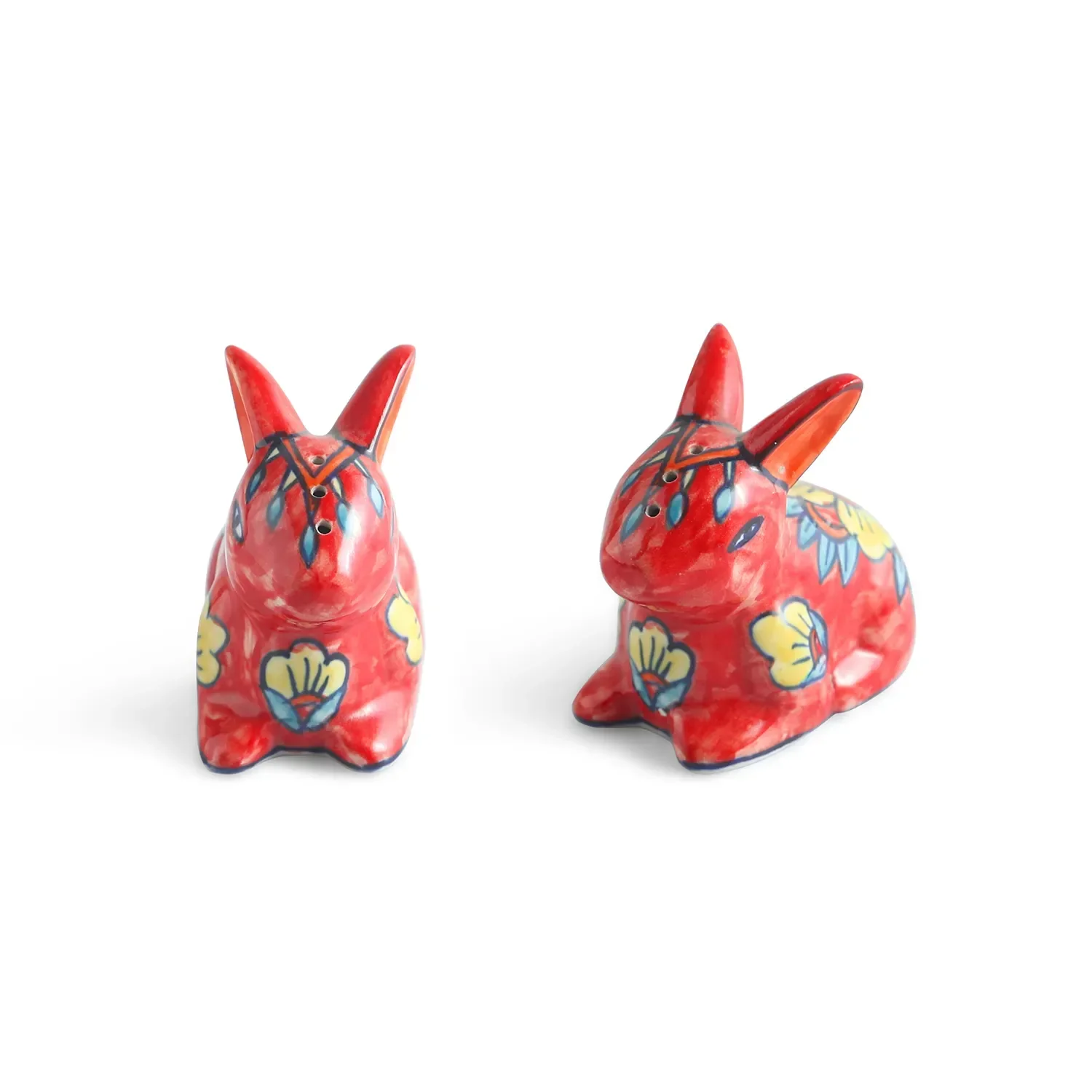 Hand-Painted Ceramic Bunny Figurines