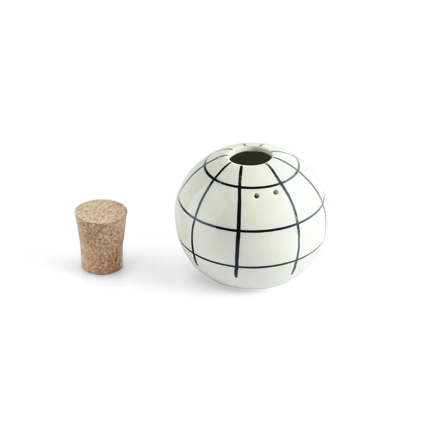 Ceramic Globe Pattern Spice Jars