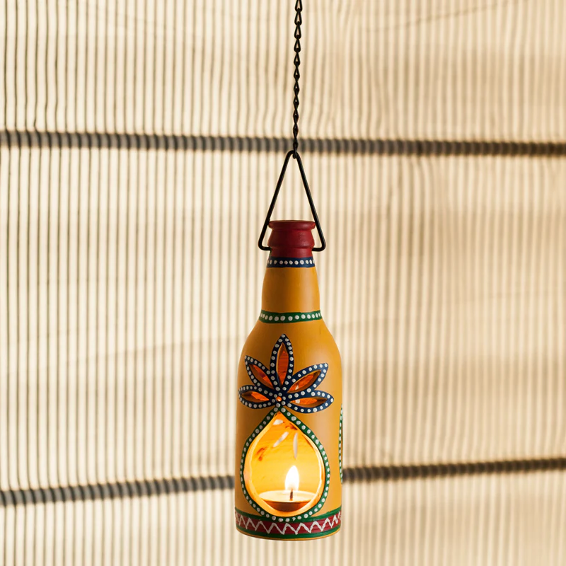 Handcrafted Bottle Hanging Lantern