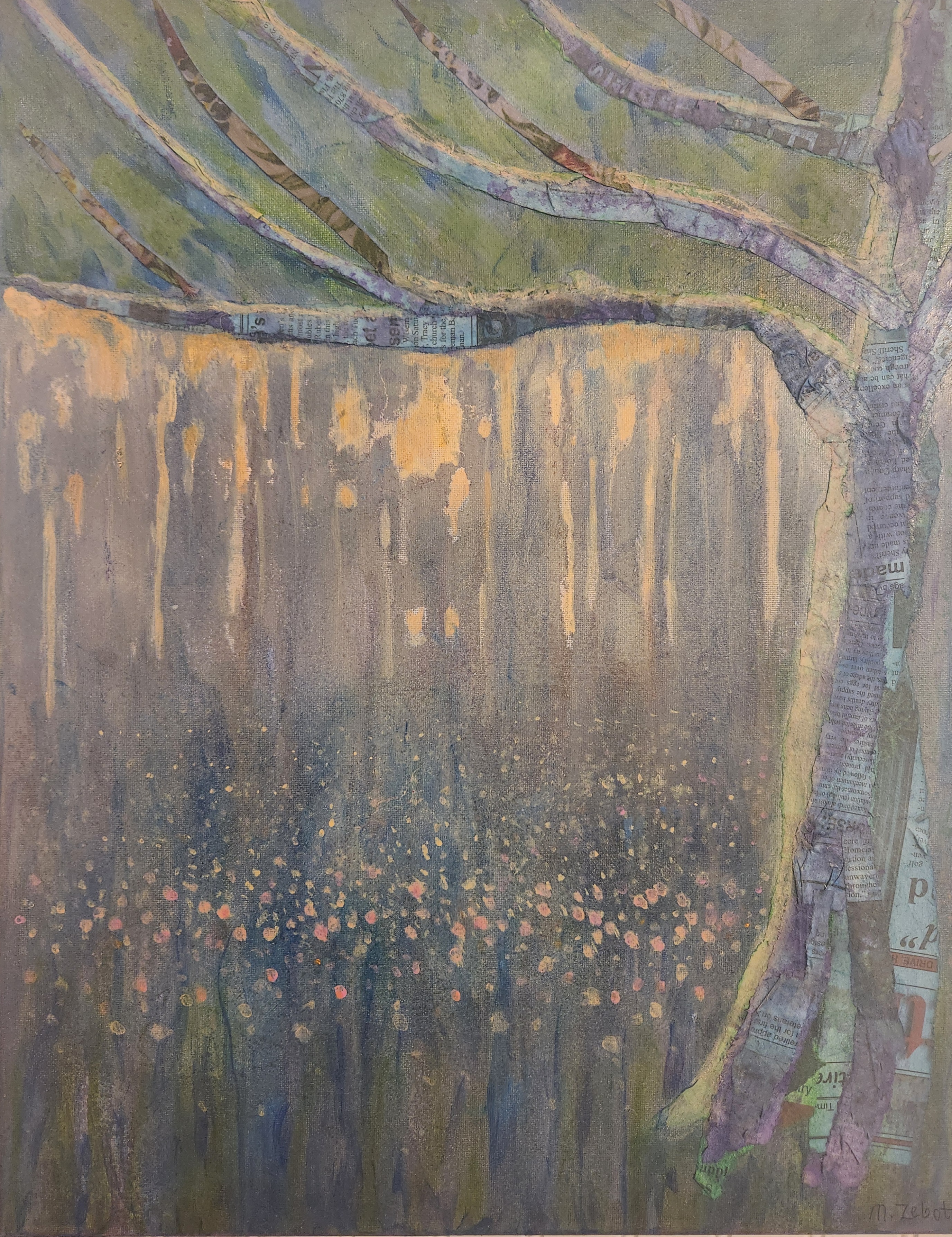 Abstract Nature Watercolor Painting