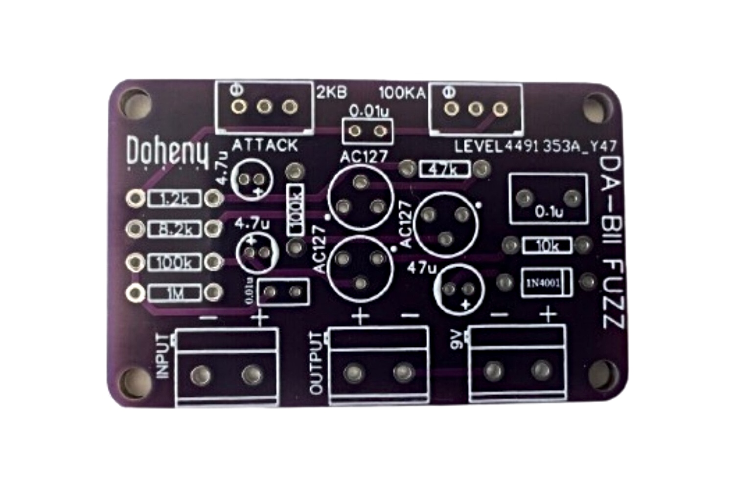 Fuzz Face / Tone Bender MKII Guitar Pedal PCB – Vintage Distortion DIY Kit