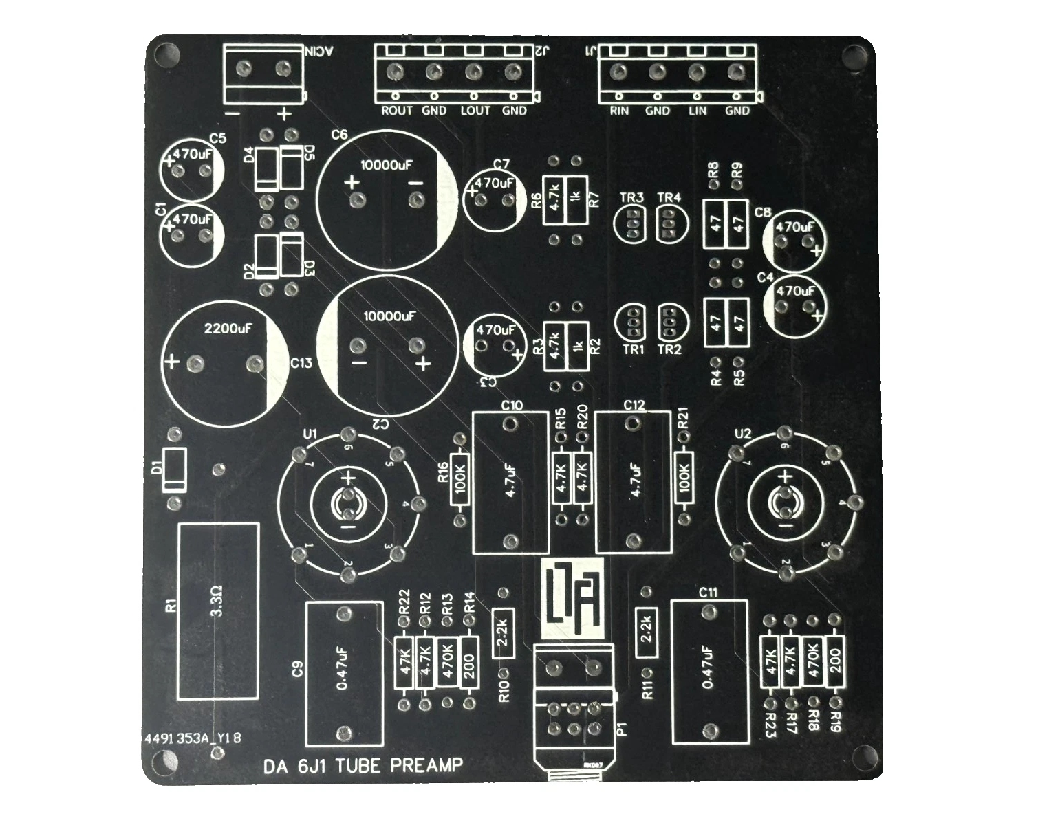 6J1 Tube Preamp / Headphone Buffer – DIY Amplifier PCB Kit