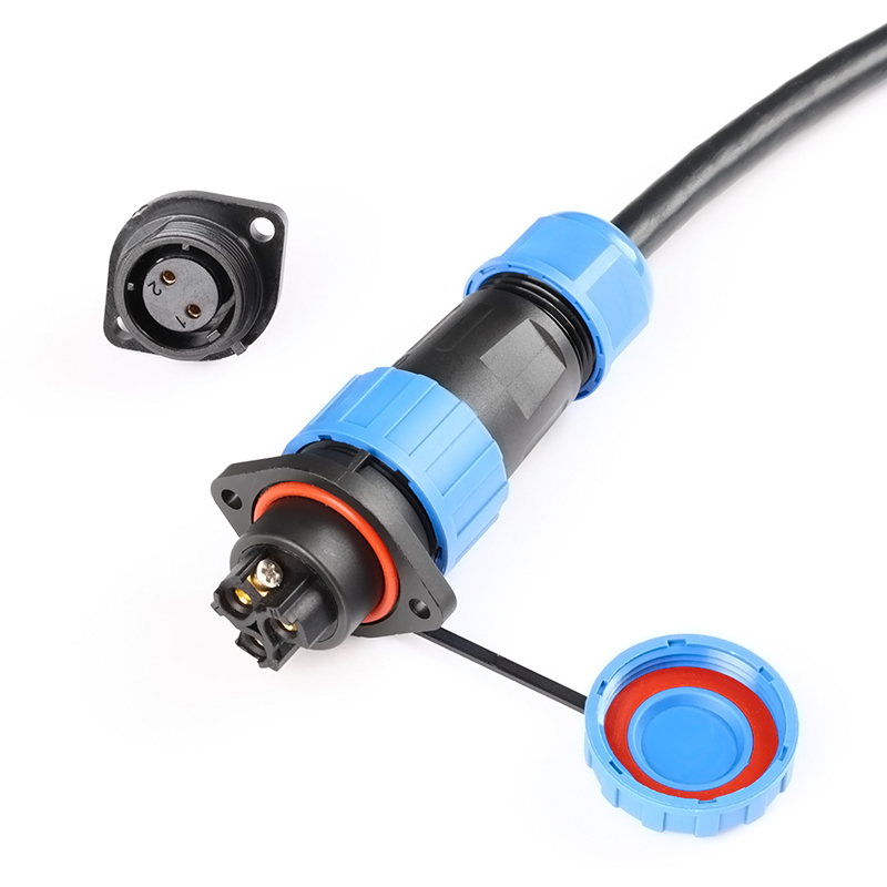 LD16-20 2p-3-4-7 pin 25A aviation waterproof connector male and female cable plug screw crimping without welding quick disconnect power supply equipment power cord plug flange panel fixed multi-core optional