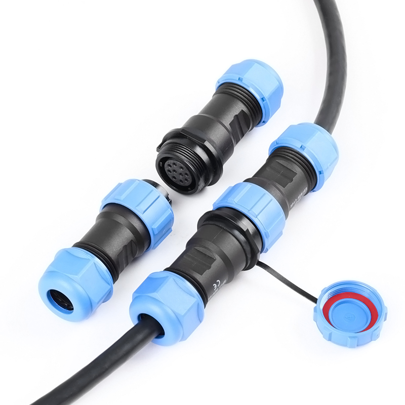 SP13--17-21 welding 2pin/3pin/4pin/5pin/6pin/7pin/9pin circular waterproof connector plug and socket, IP67/IP68 LED light power cord connector