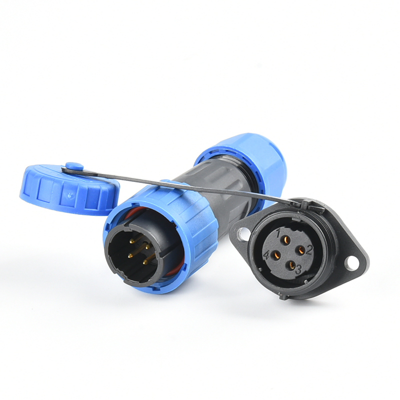 LD16-20 2p-3-4-7 pin 25A aviation waterproof connector male and female cable plug screw crimping without welding quick disconnect power supply equipment power cord plug flange panel fixed multi-core optional